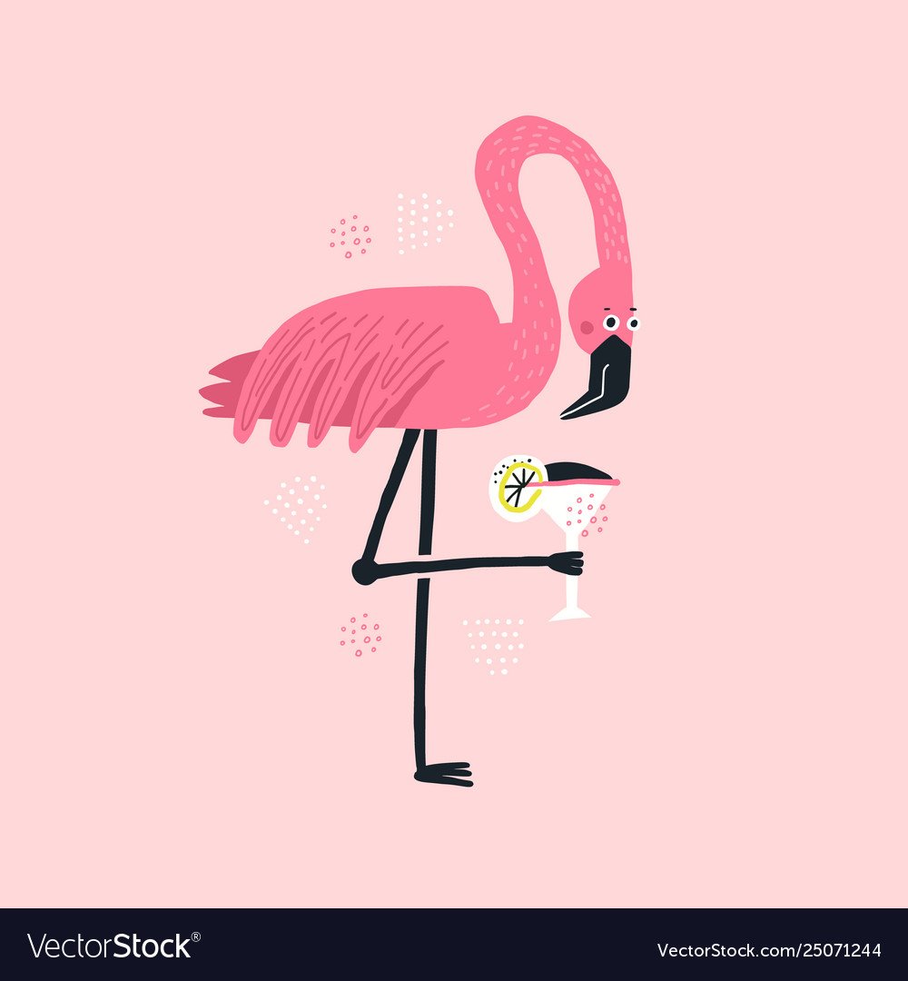 Бокал розовый Фламинго