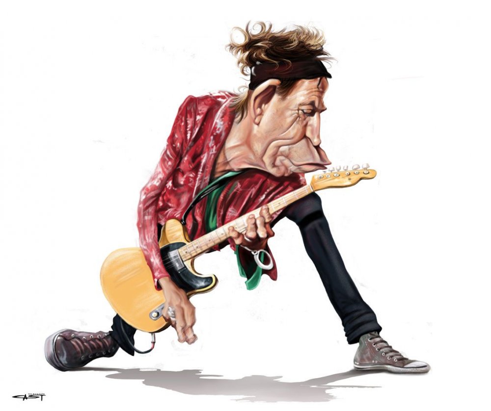 Keith Richards шаржи