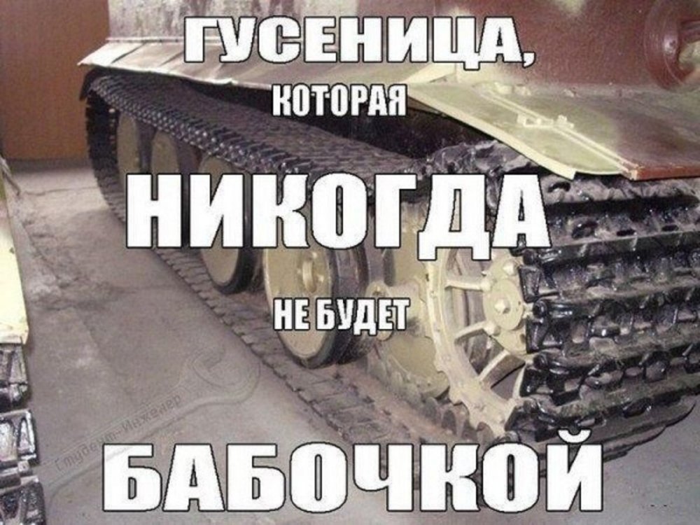 Шутка про гусеницу