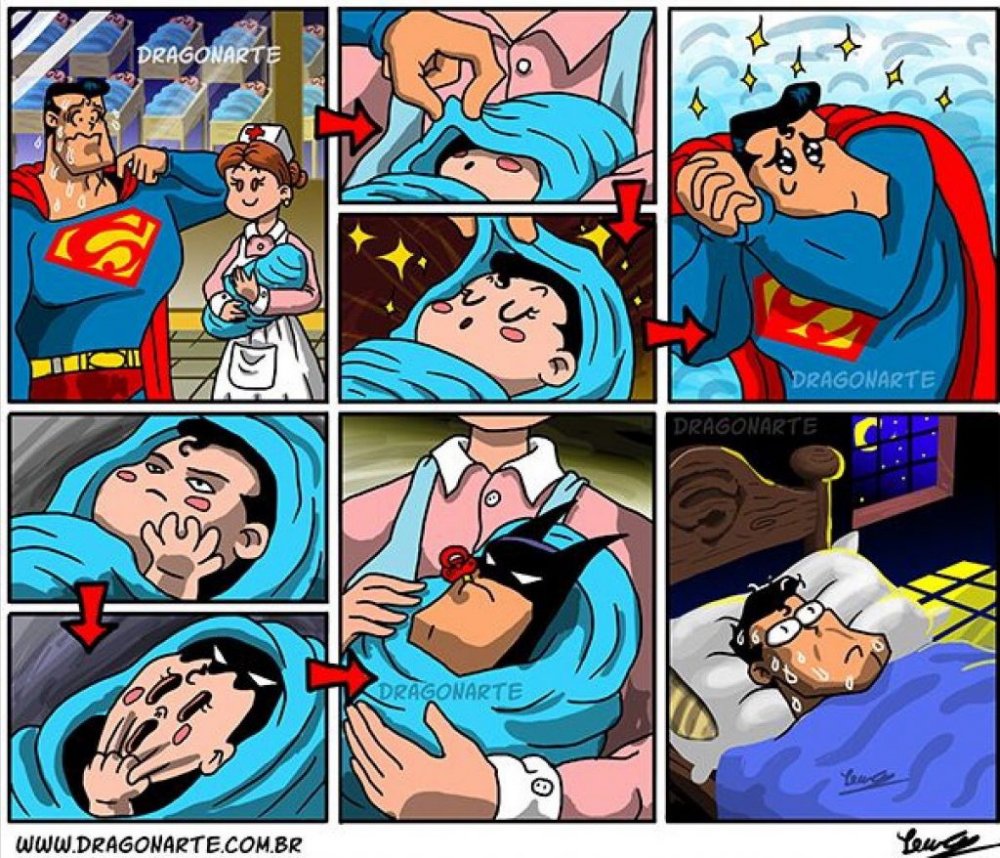 Карикатура на супергероев
