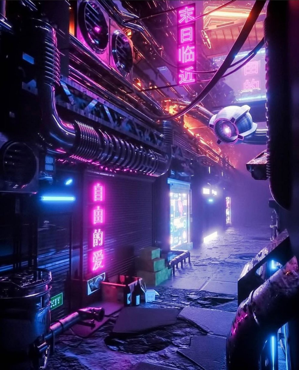 Cyberpunk 2077 улицы