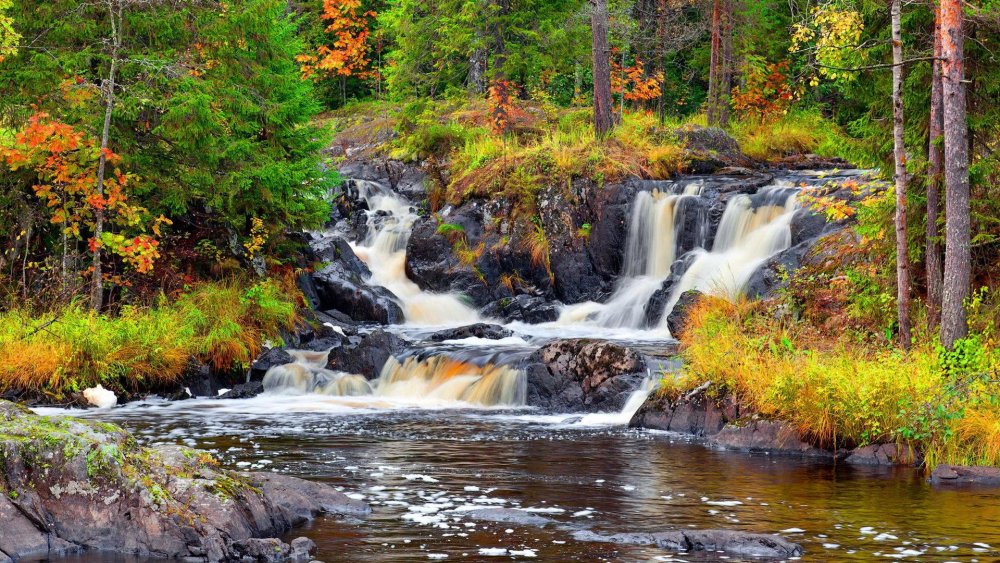 Водопады Ахвенкоски Карелия