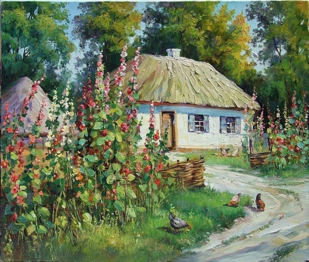 Украинская хата,Мальва,деревня
