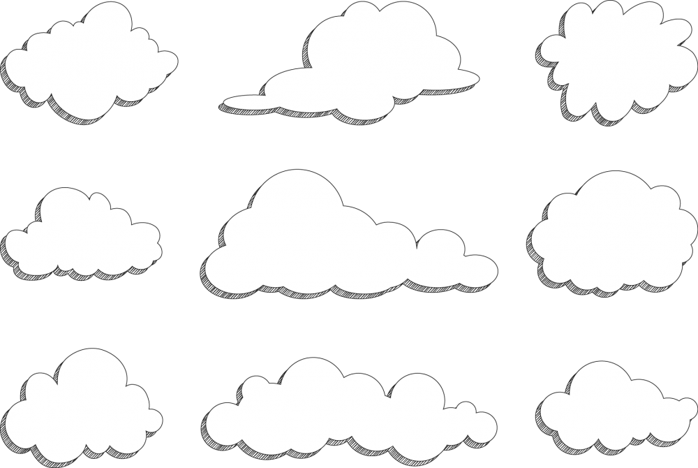 Серое облако на прозрачном фоне