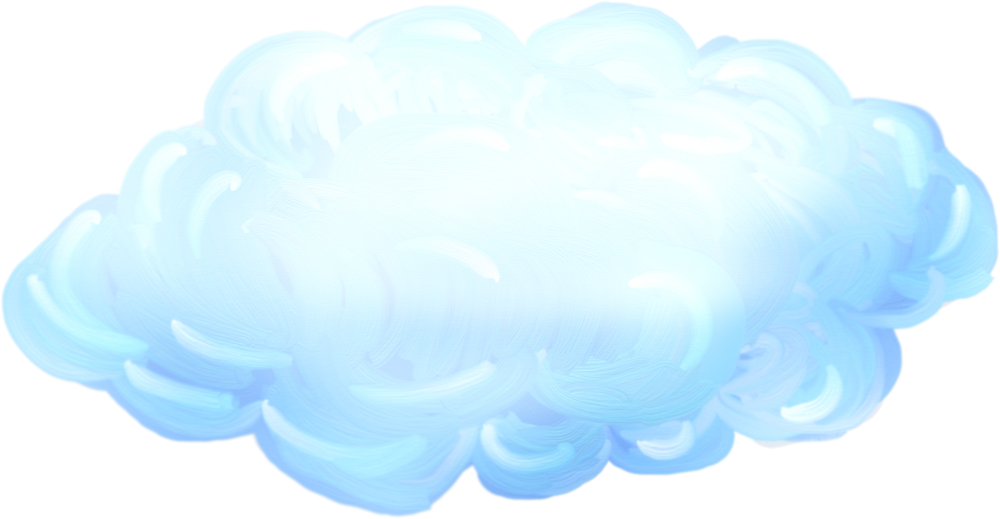 Белое облако на прозрачном фоне