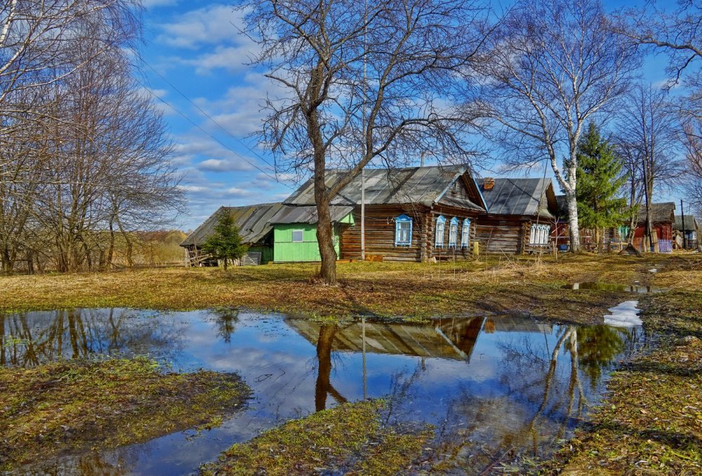 Река Вышний Пенская деревушка