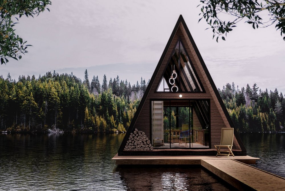 Дом a-frame (дом шалаш)