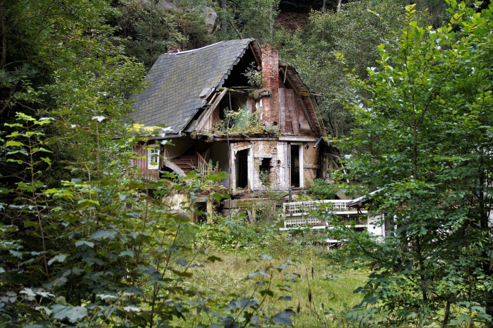 Заброшенный дом в лесу Россия