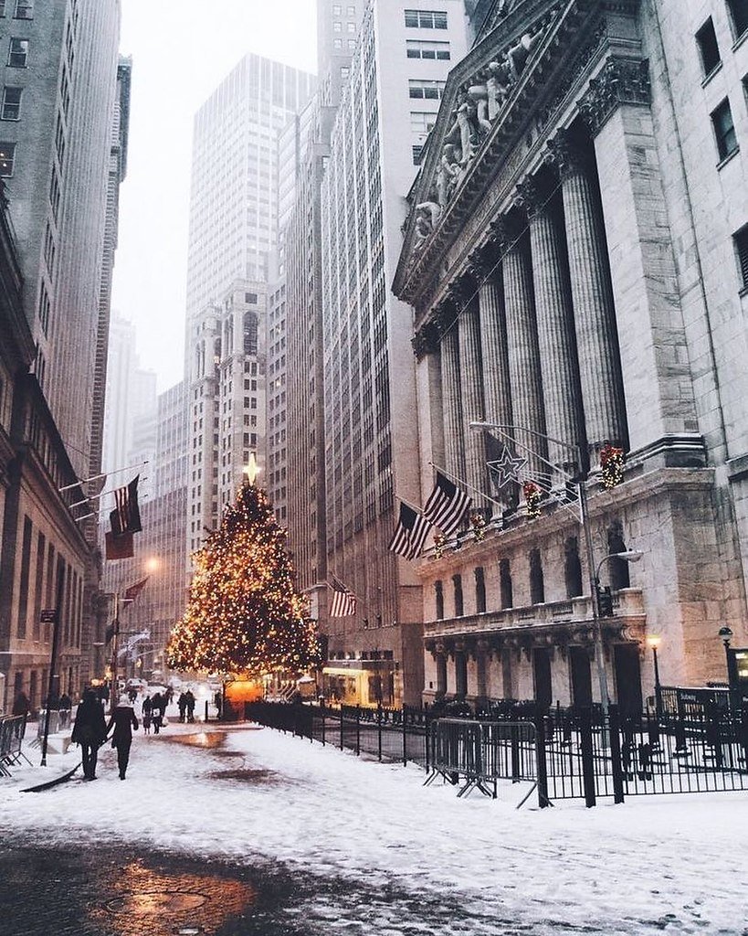 Снежный новогодний Нью-Йорк
