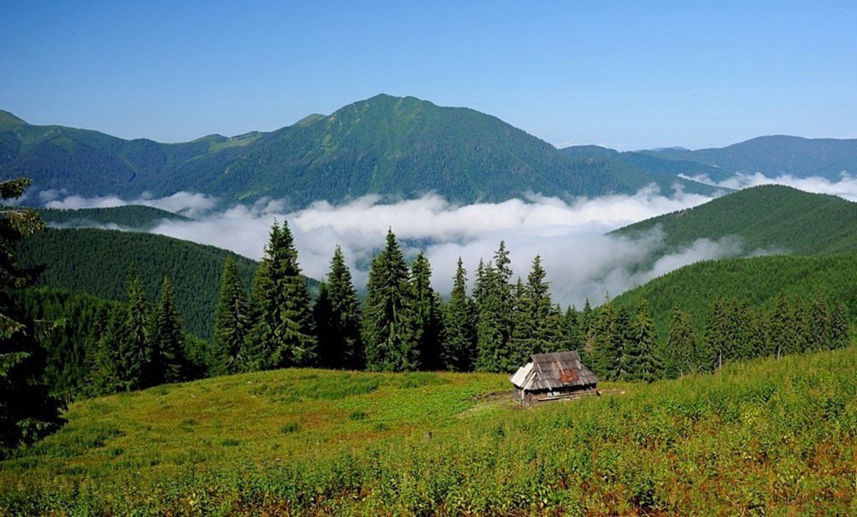 Карпаты Гуцульская деревня