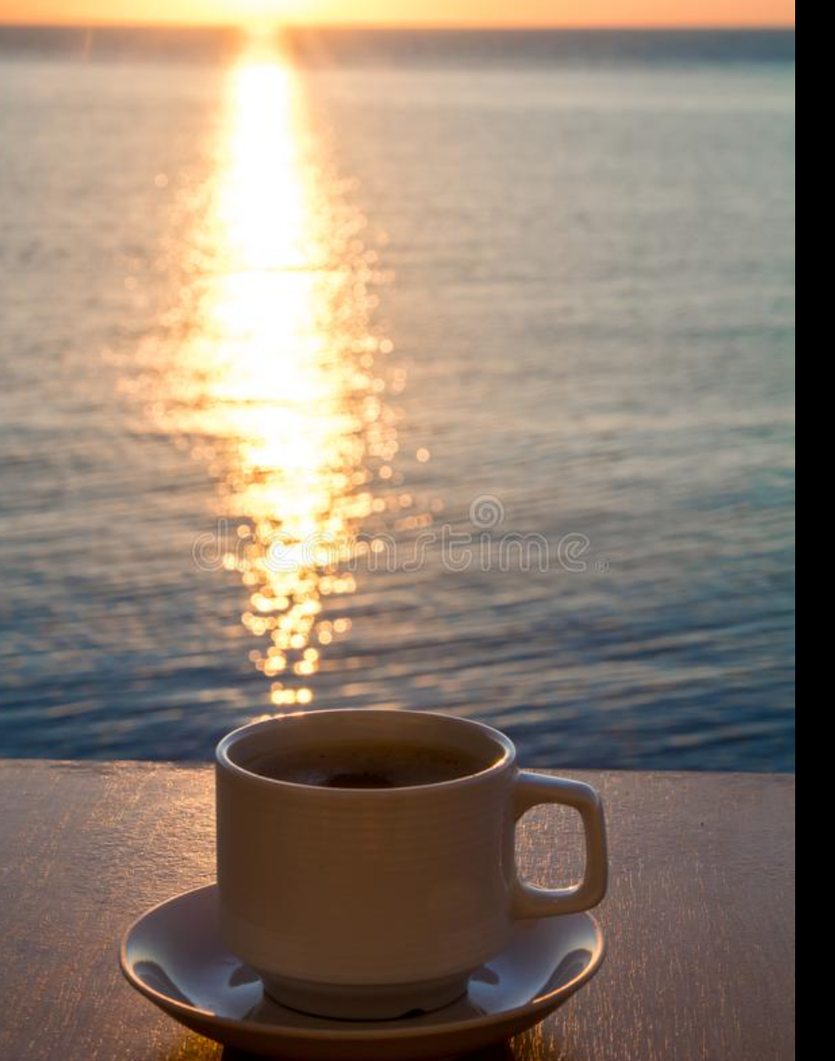 Утро солнце чашка кофе