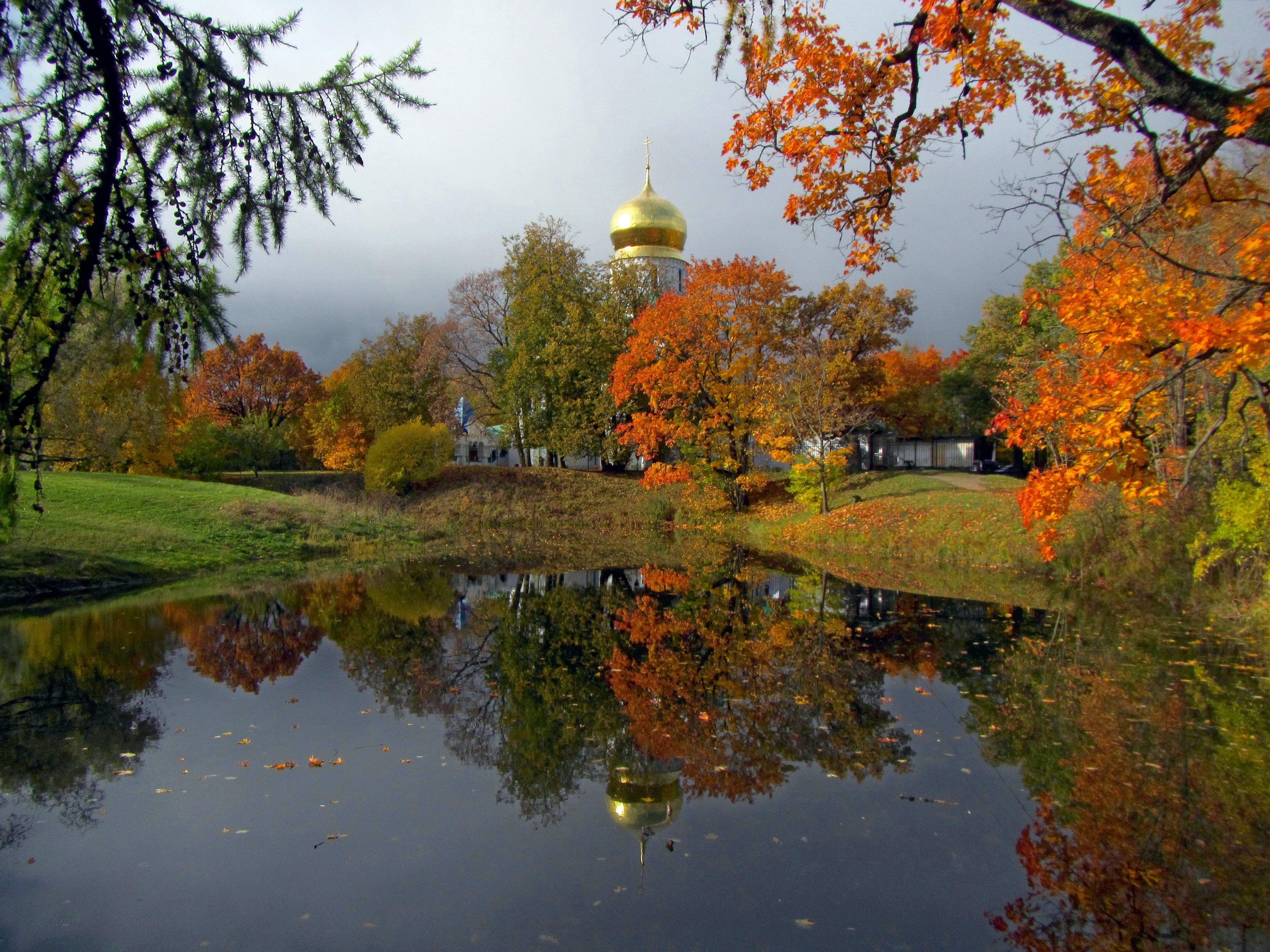 Осень Царское село храм