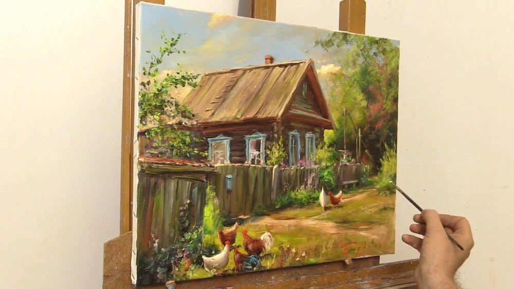 Олег Буцко картина деревня