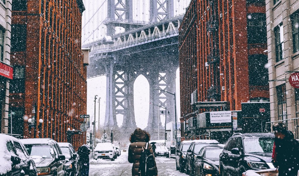Нью Йорк Bronx зимний