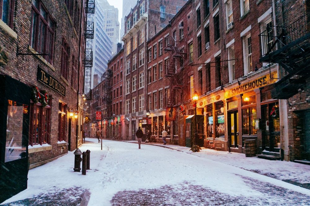 Нью-Йорк Манхэттен зима