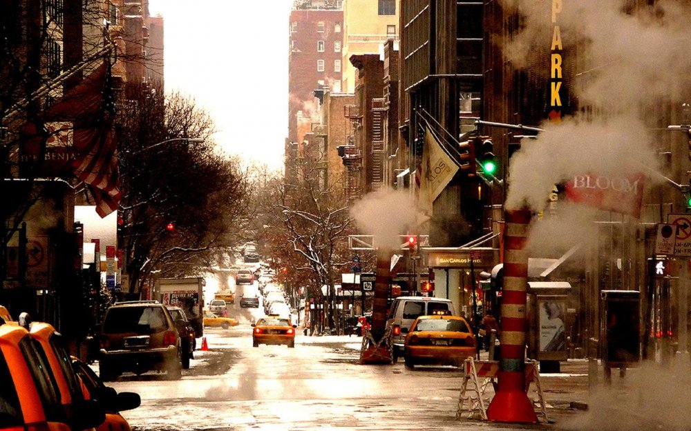 Нью Йорк Bronx зимний
