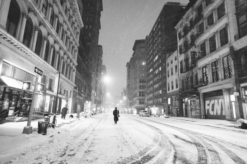 Нью Йорк улицы снежные Нью-Йорк