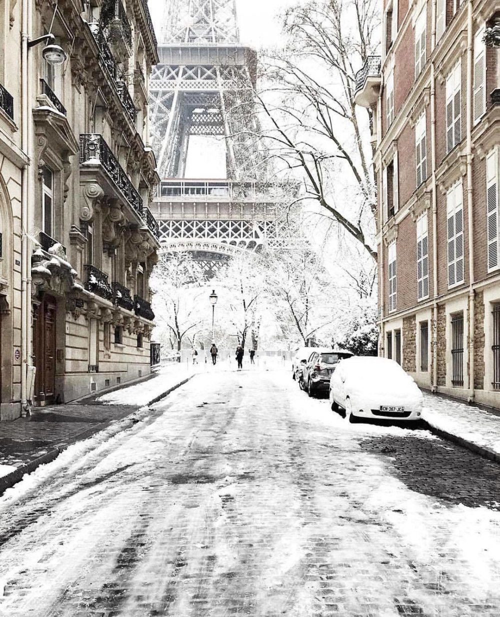 Зимние улочки Парижа