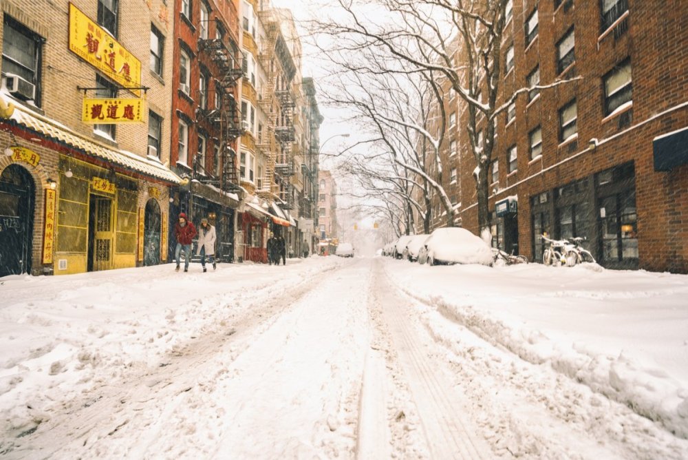 Нью Нью Йорк улица зима