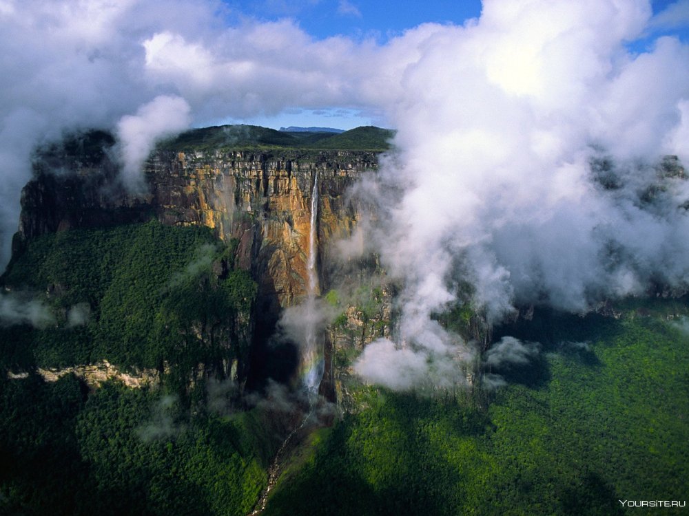 Водопад Анхель и гора Рорайма