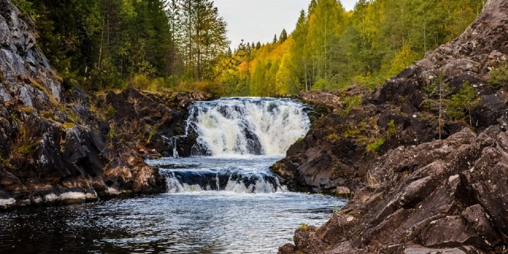 Водопад Гирвас Карелия