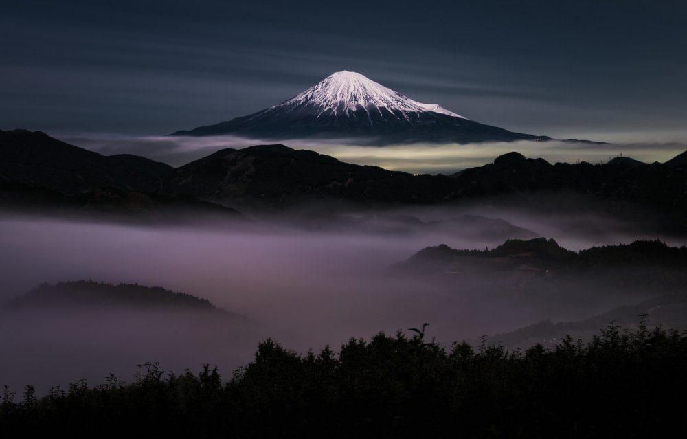 Гора Фудзи в Японии 4к