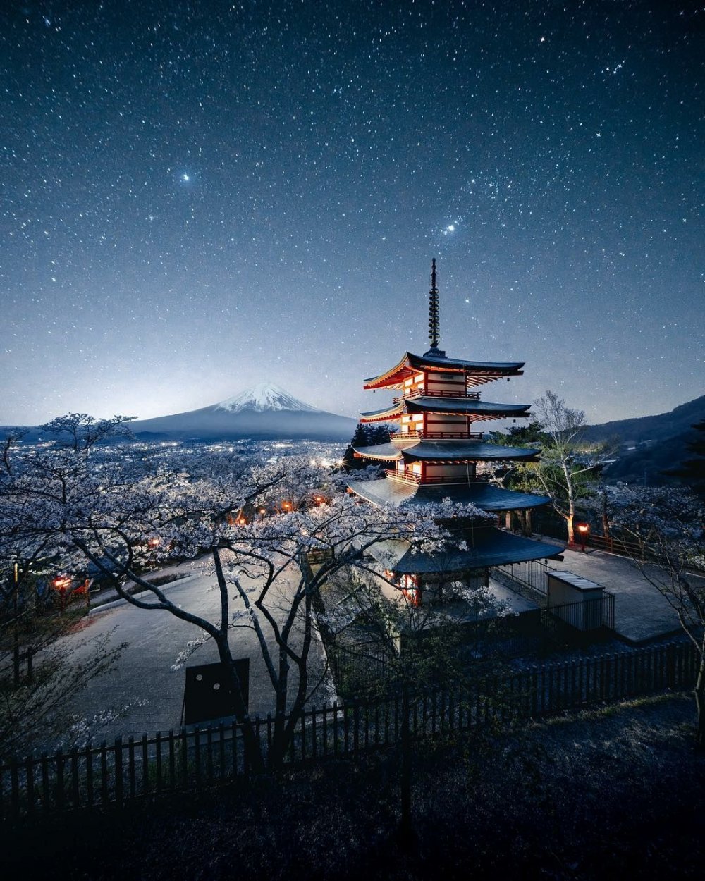 Япония Киото ночь-
