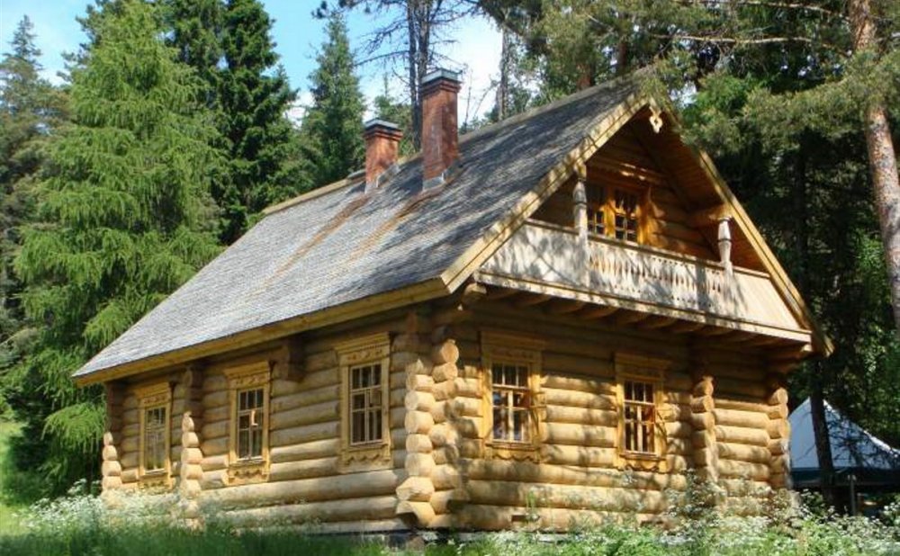 Деревенский бревенчатый дом