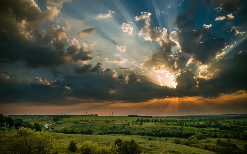 Небо солнце облака