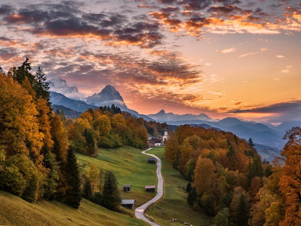 Швейцария Гриндельвальд осень