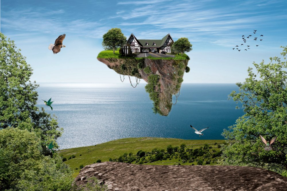 Дом на летающем острове