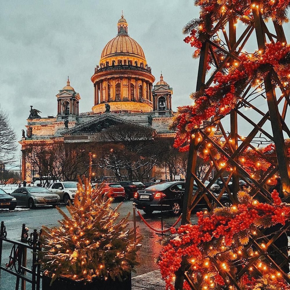 Новогодний Питер Исакиевский собор