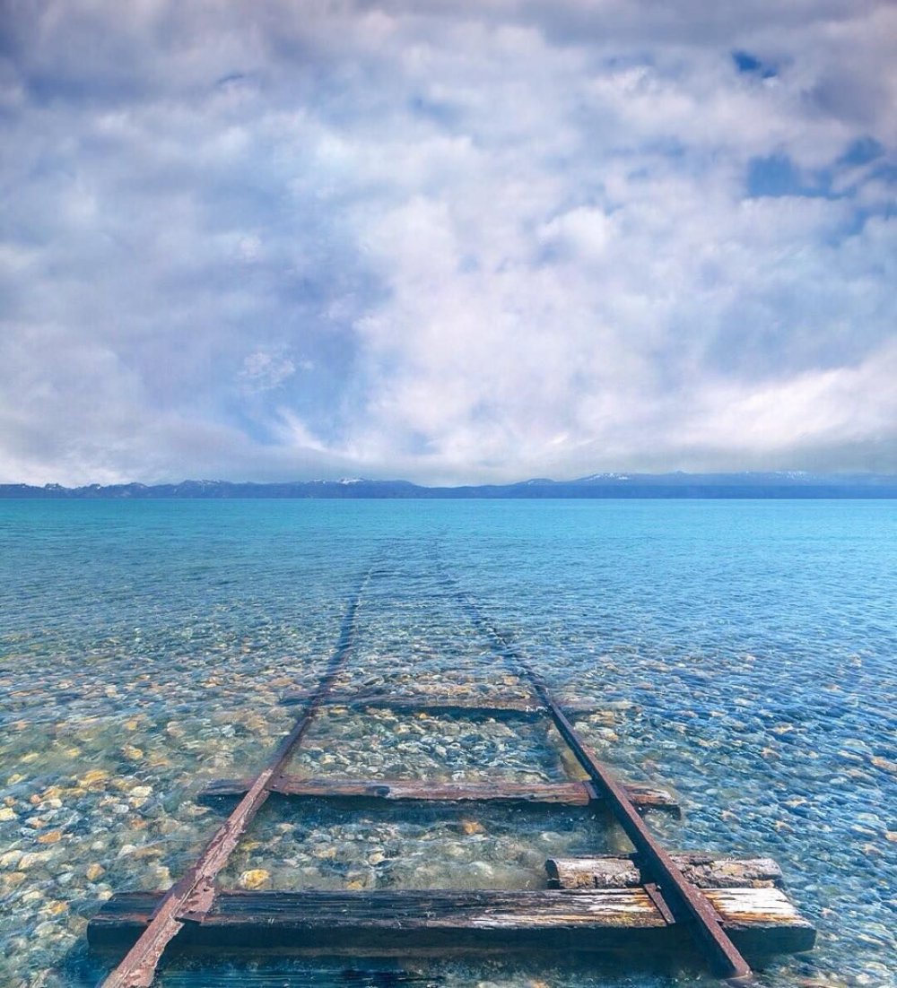 Озеро Тахо Калифорния железная дорога