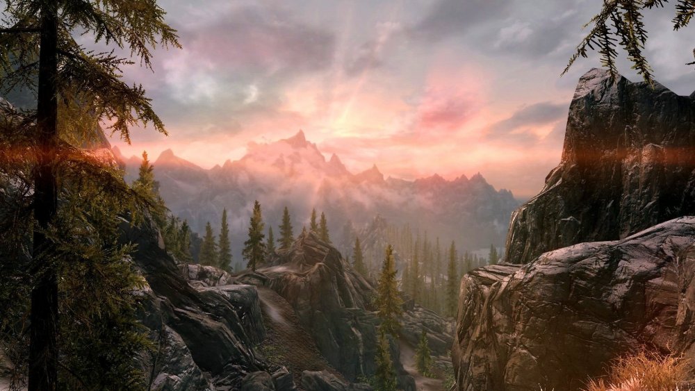 The Elder Scrolls v Skyrim пейзажи