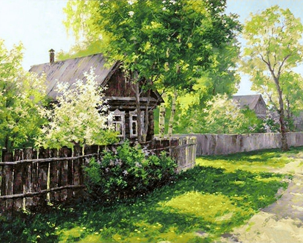 Красота русской деревни в картинах Дмитрия Лёвина