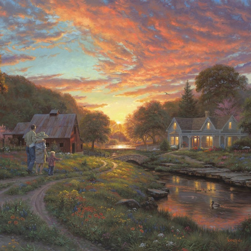 Марк Китли деревенская живопись картины