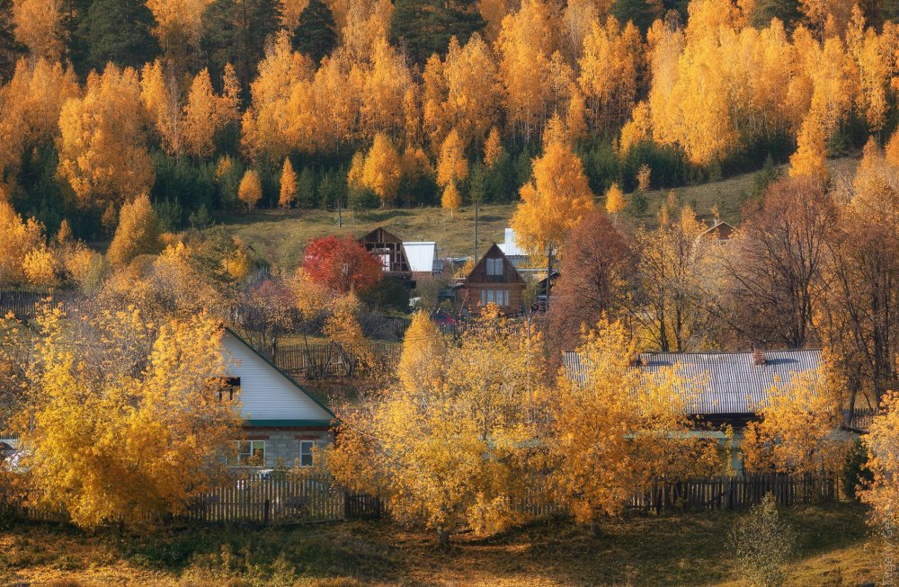 Деревенька осень