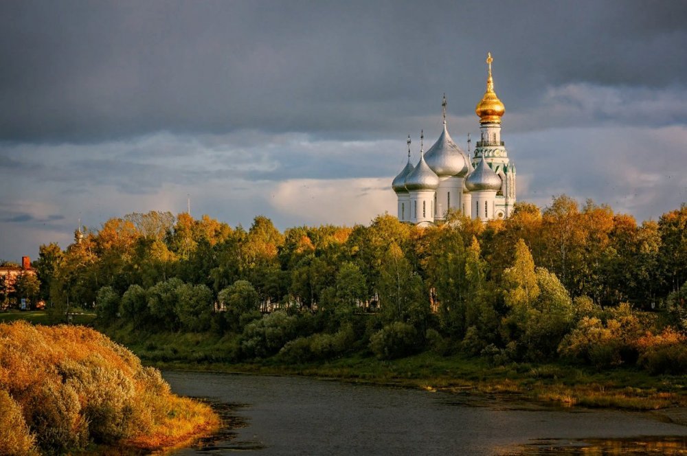 Вологда Соборная горка осенью