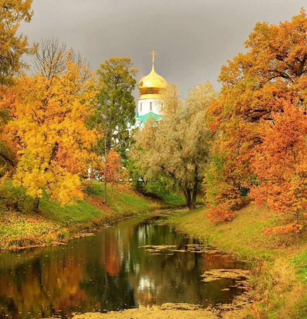 Осень Царское село храм