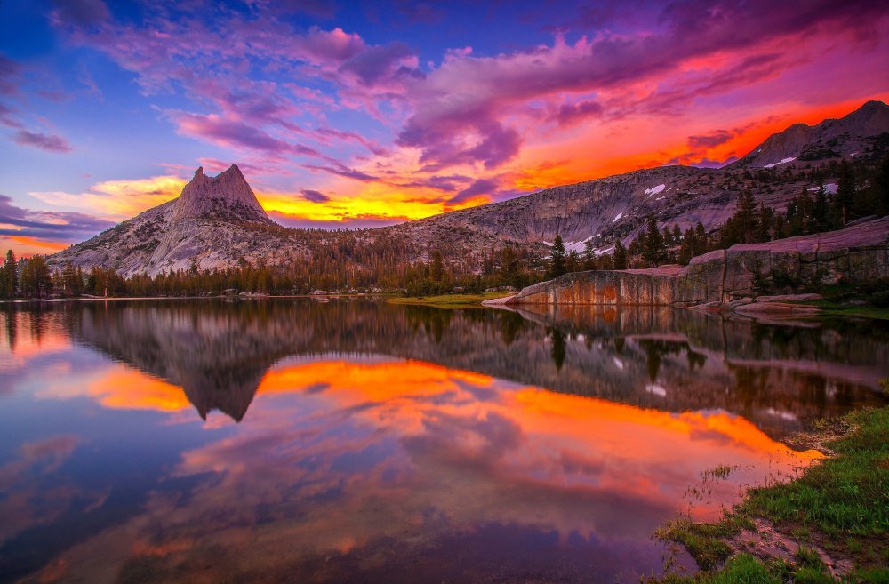Национальный парк Йосемити Калифорния США закат