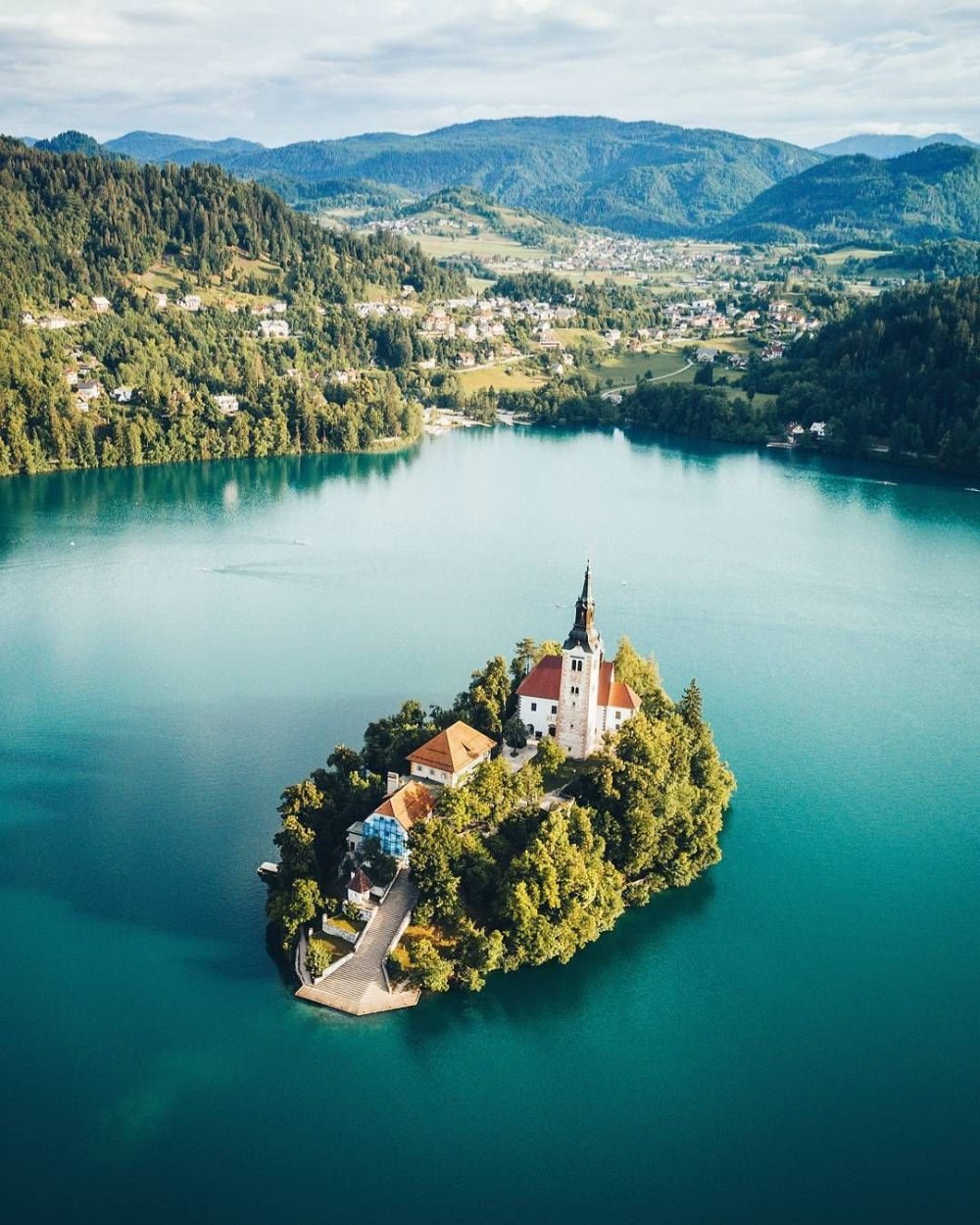 Бледское озеро Словения панорама