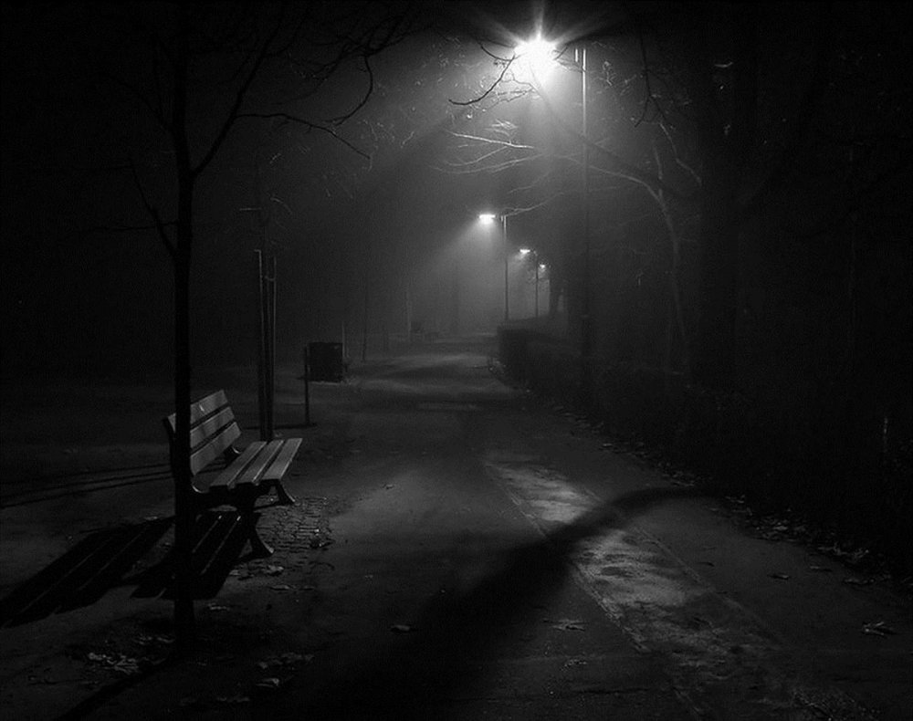 Страшная улица ночью