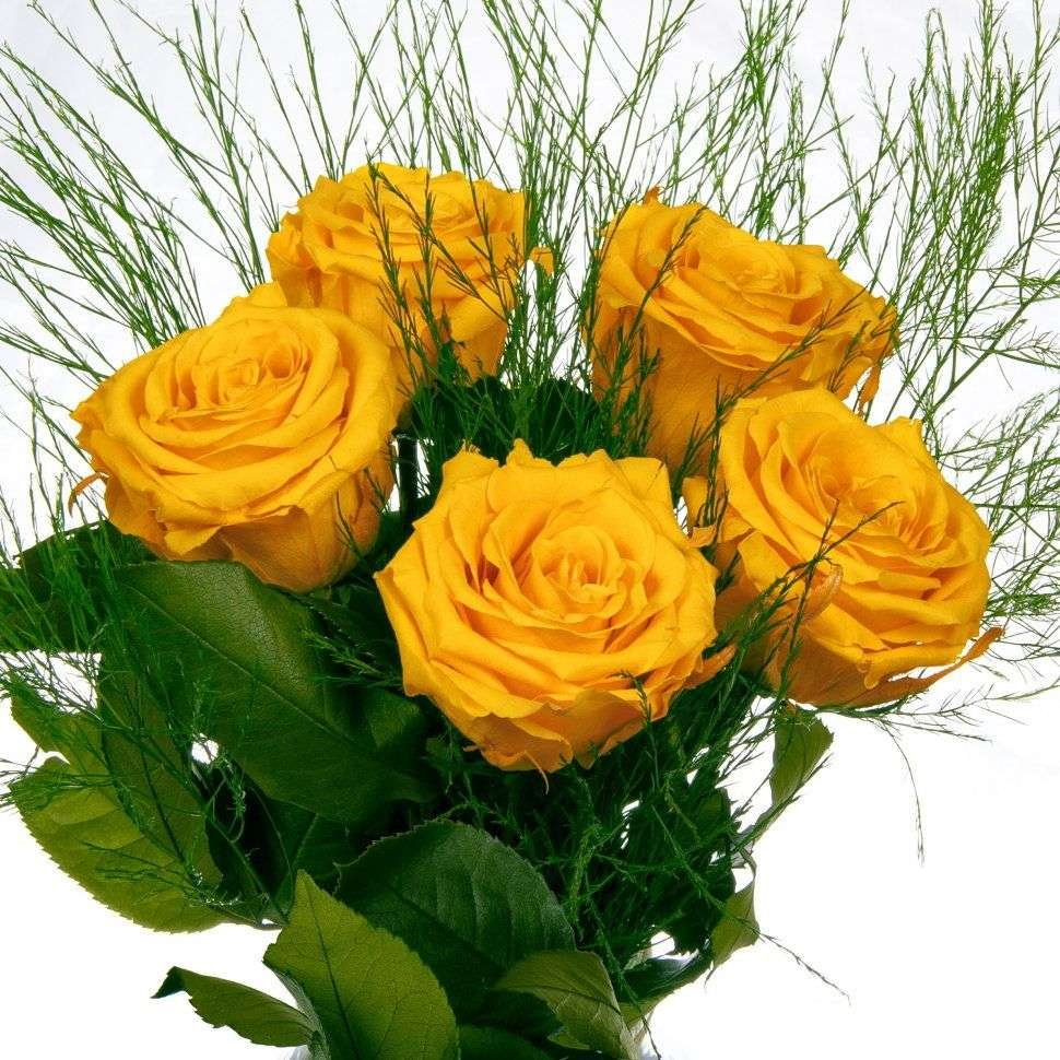 Букет цветов желтые розы