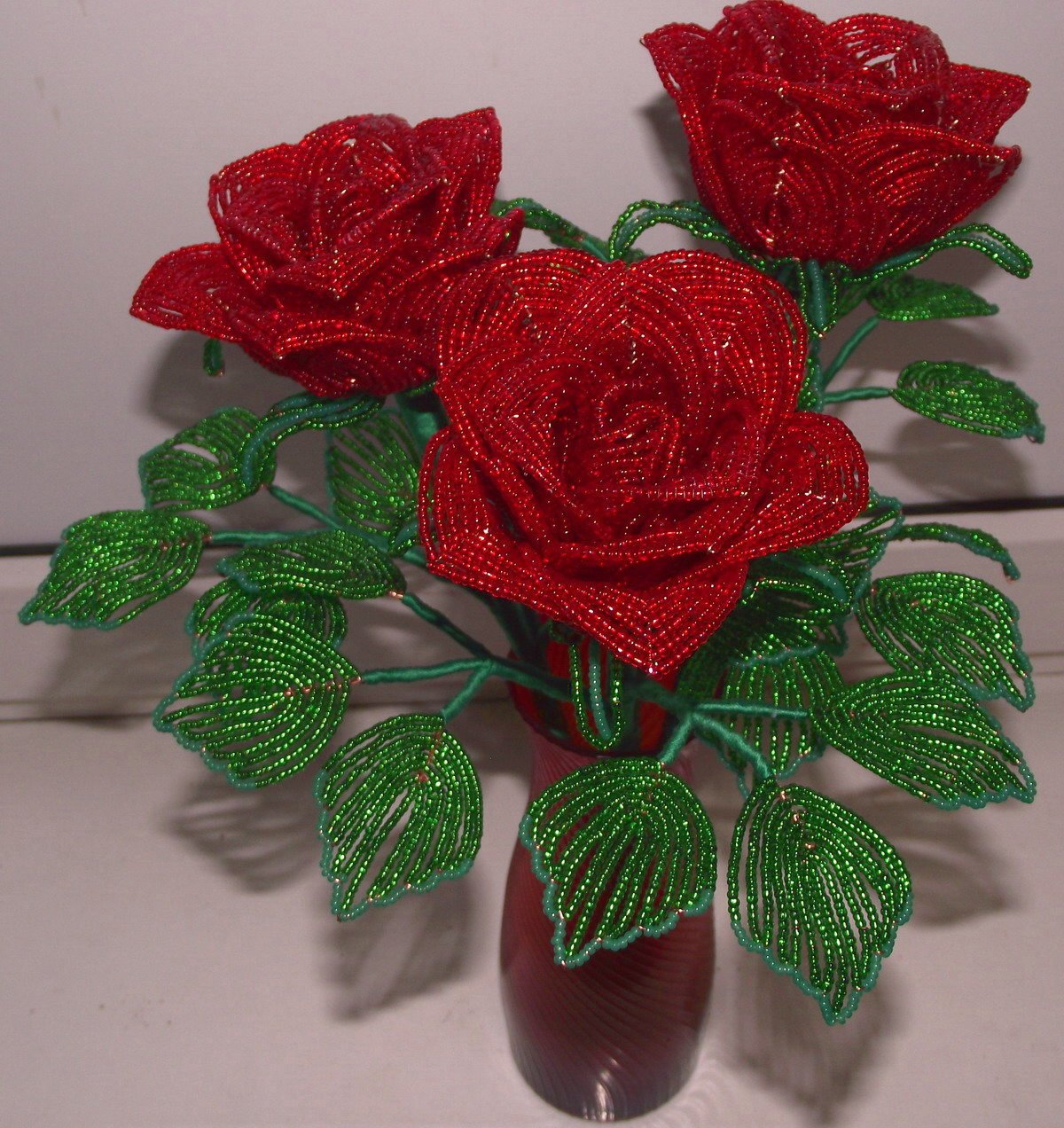 розы из бисера фото