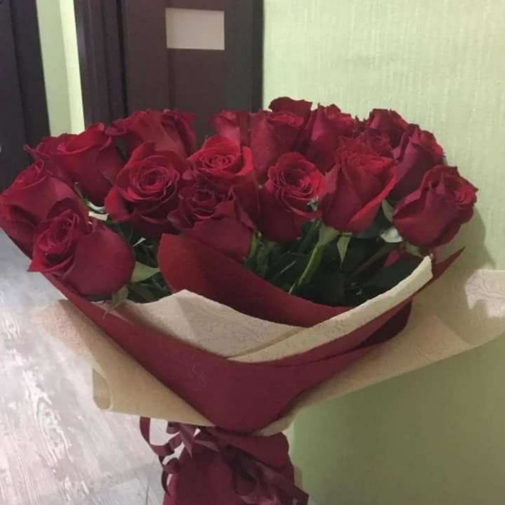 Букет домашней розы розовый
