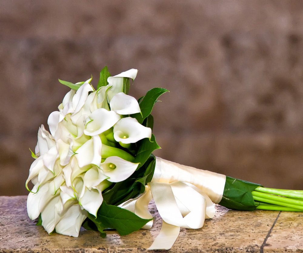 Каллы цветы свадебный букет