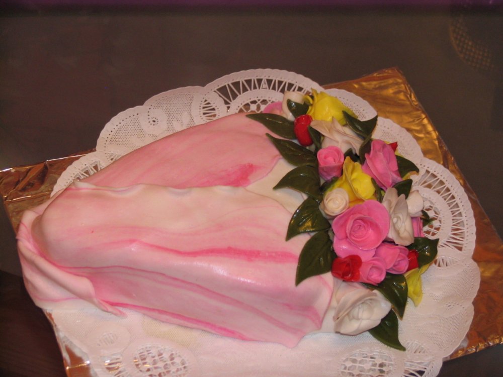 Торт букет из мастики фото