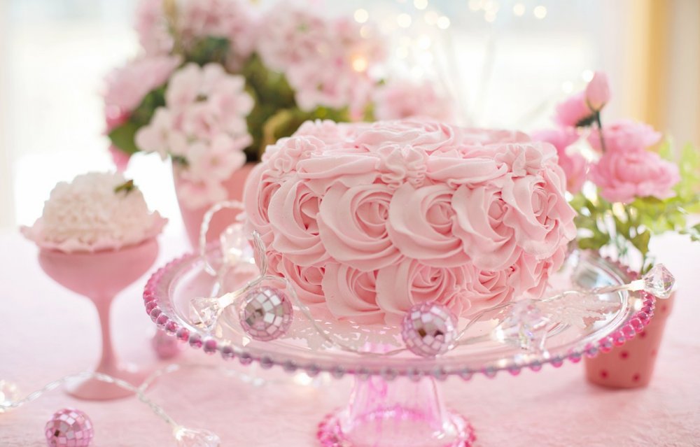 Очень красивый торт с цветами