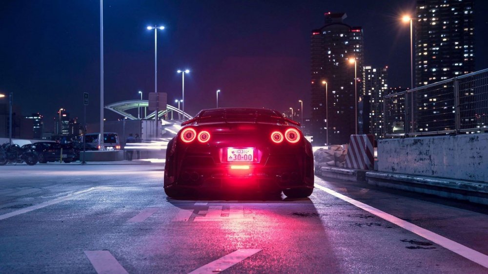 Nissan GTR 35 4k ночь