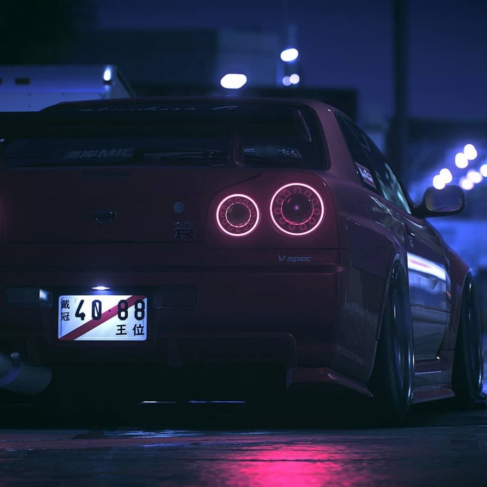 Nissan Skyline r34 неон